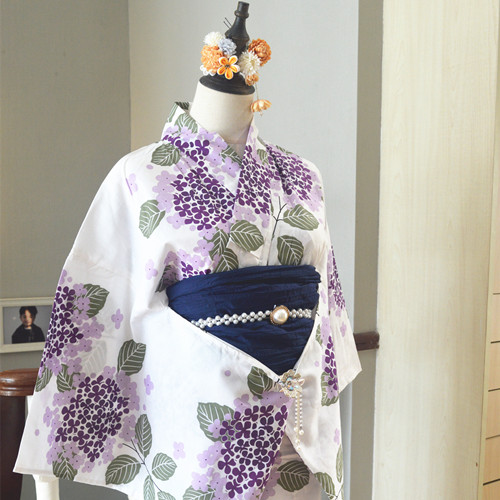 Ethnic Wear - Yukata Tradicional, Túnica de Algodón, Vestido