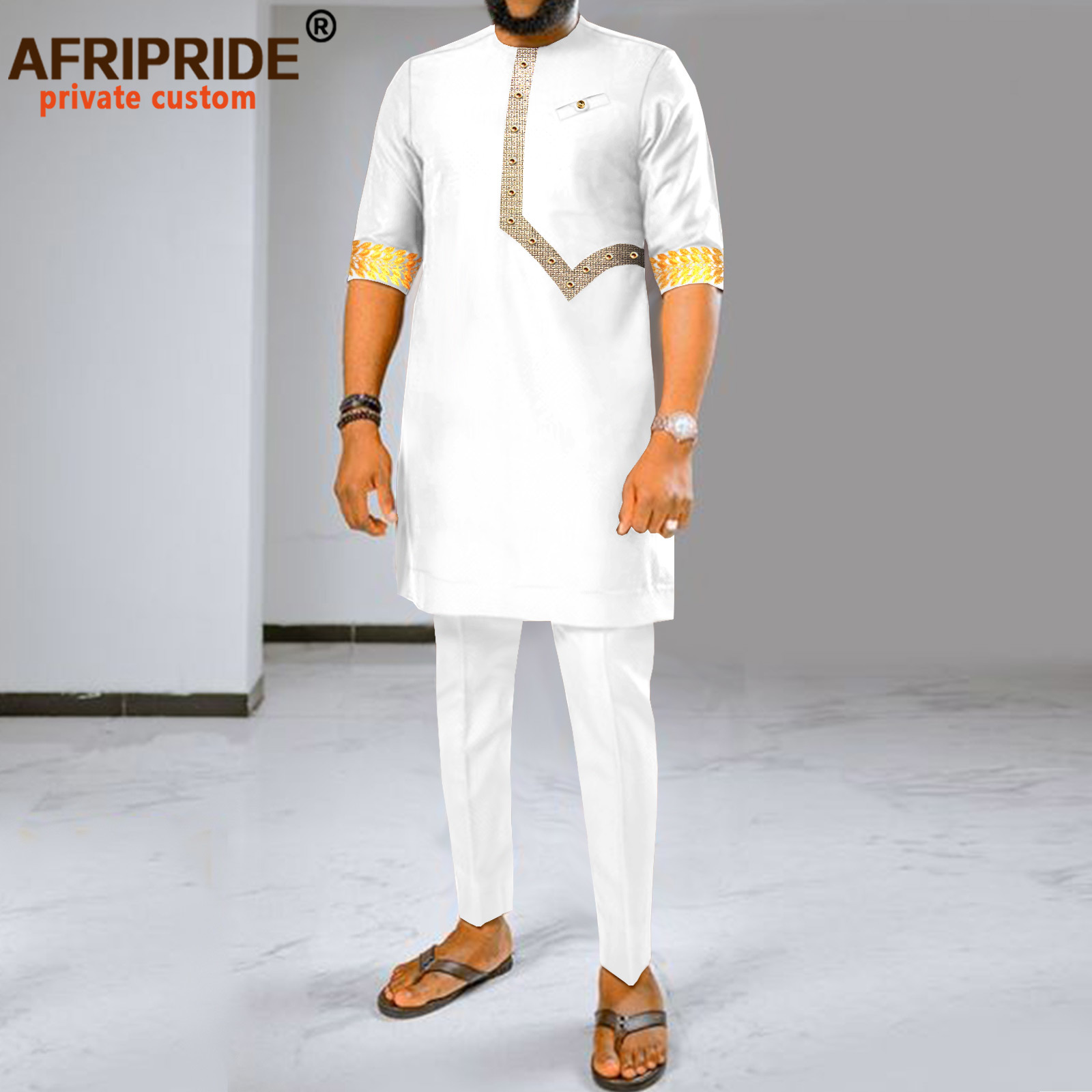 Dashiki Shirt Men - Chándal africano para hombre, conjunto de