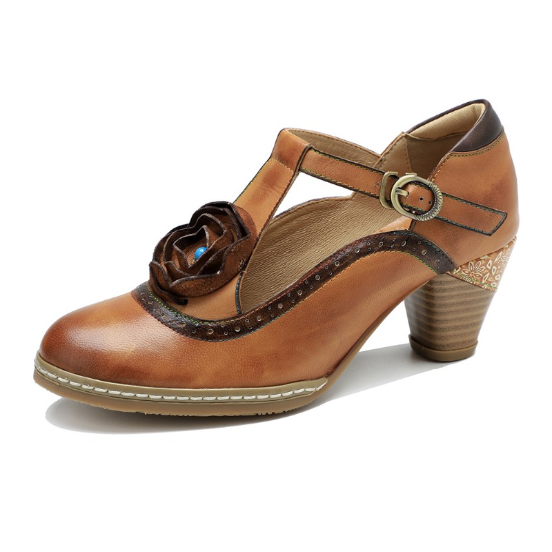 Women'S Ethnic Fashion Brands - 5cm piel de oveja cuero étnico