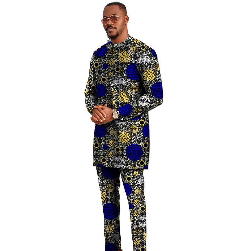 Dashiki Shirt Men - Conjunto de camisa con pantalón para
