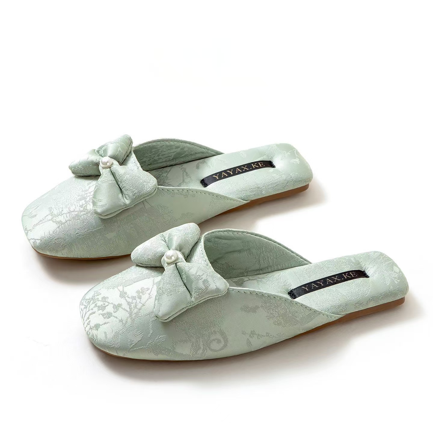 Ethnic Fabric - Pantuflas de casa con lazo y
