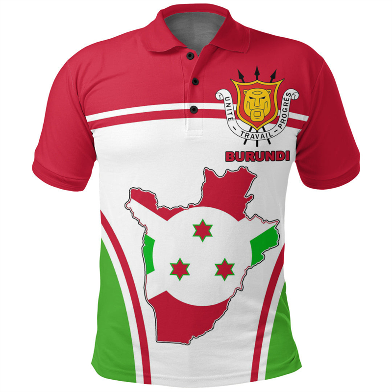 Polo con estampado 3D de mapa  - Dashiki Shirt Men reseña y precio