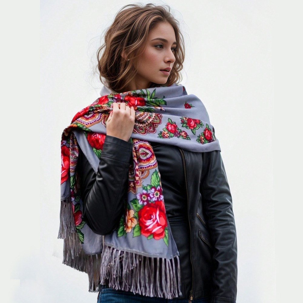 Bufanda estampada de estilo ét - Women'S Ethnic Fashion Brands reseña y precio
