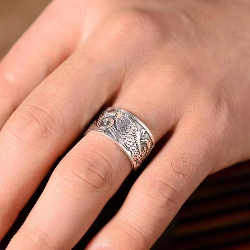 Anillo con diseño de pez Koi p - Women'S Ethnic Fashion Brands reseña y precio