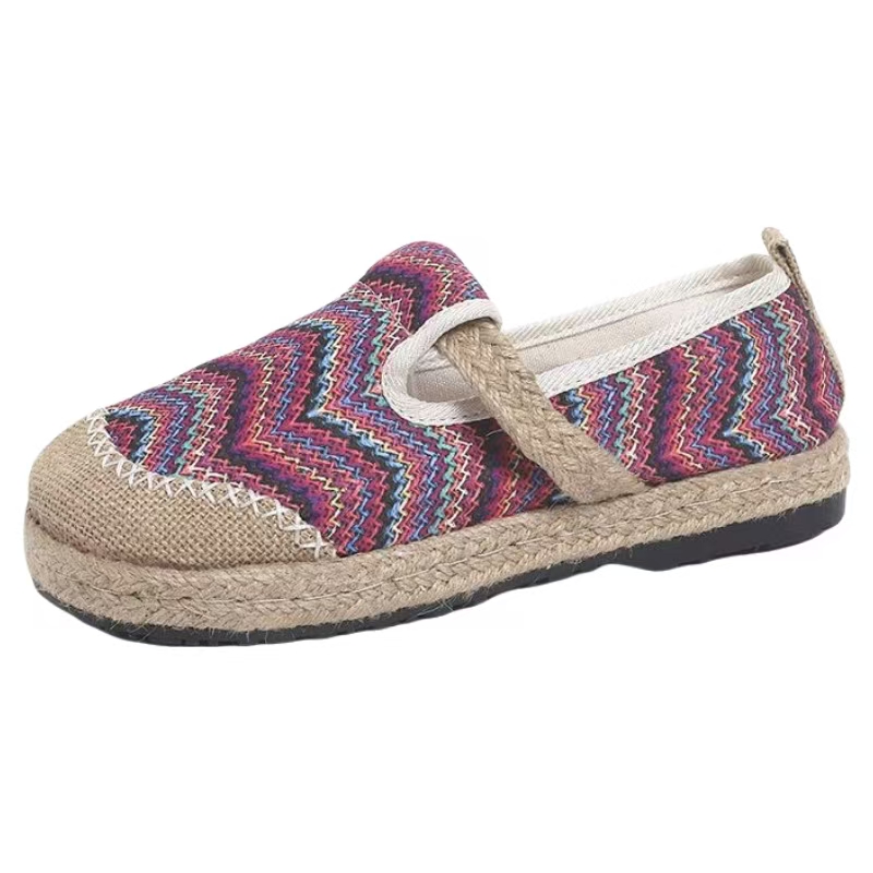 Zapatos de tela a rayas de col - Ethnic Fabric reseña y precio