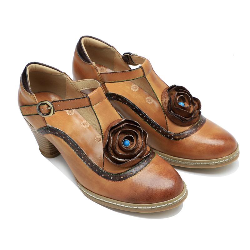 5cm piel de oveja cuero étnico - Women'S Ethnic Fashion Brands reseña y precio