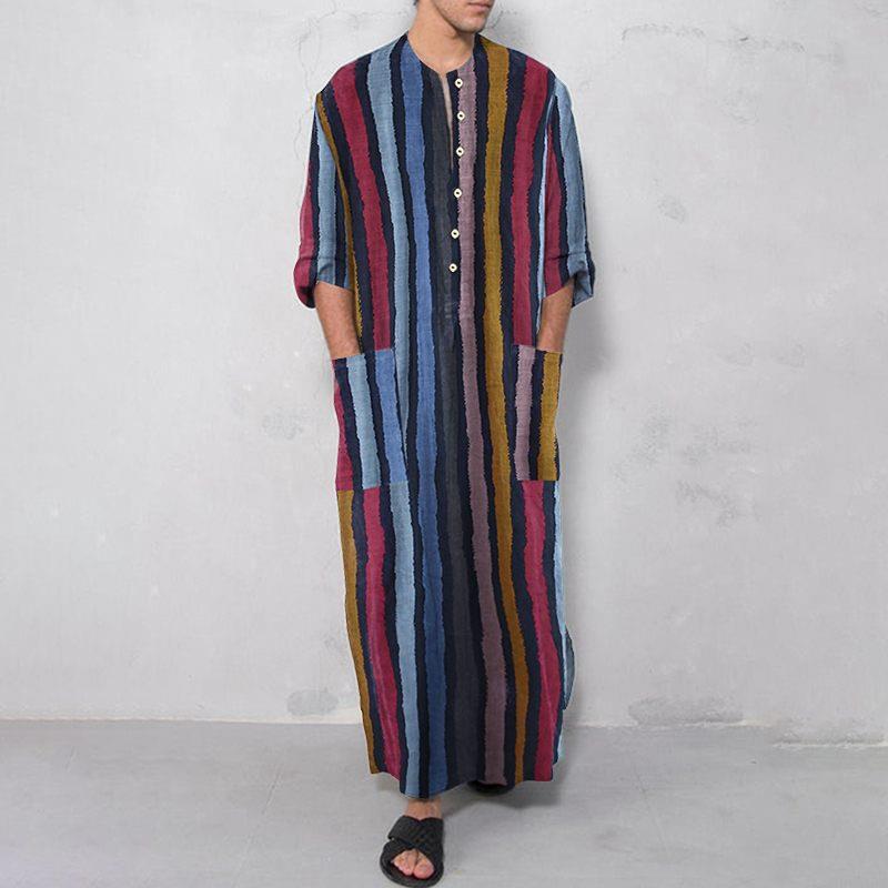 Camisa Larga a Rayas con Estam - Ethnic Wear Fashion Designer reseña y precio