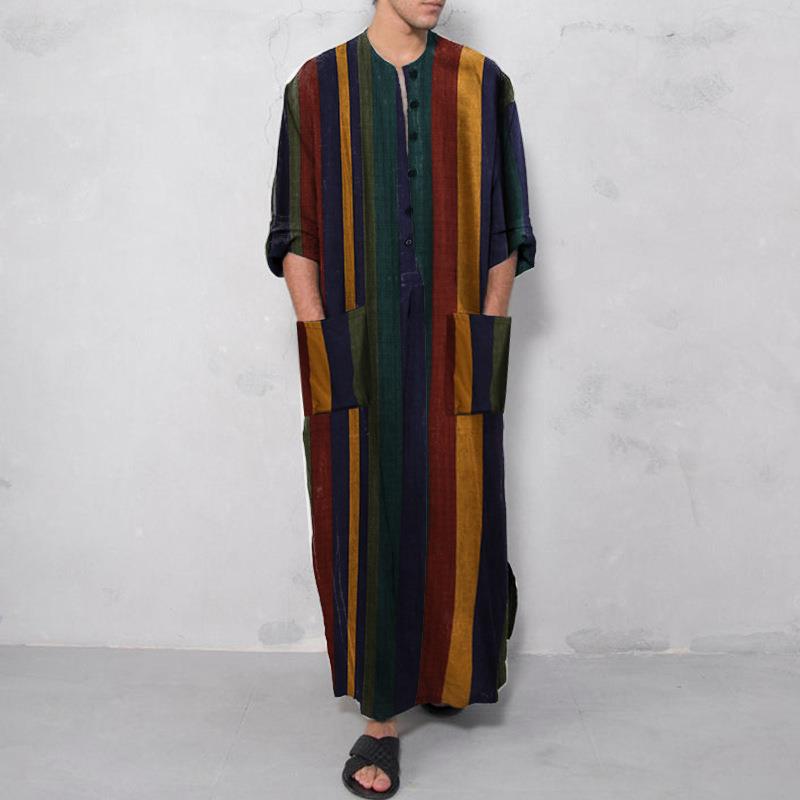 Camisa Larga a Rayas con Estam - Ethnic Wear Fashion Designer reseña y precio