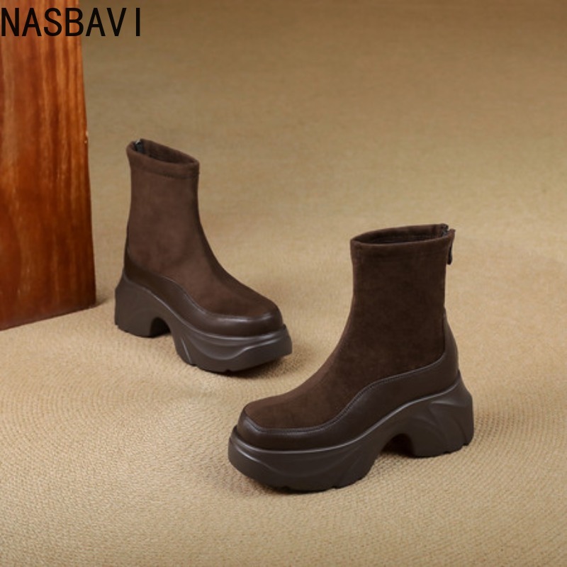 Botas cortas de tacón alto par - Ethnic Wear reseña y precio