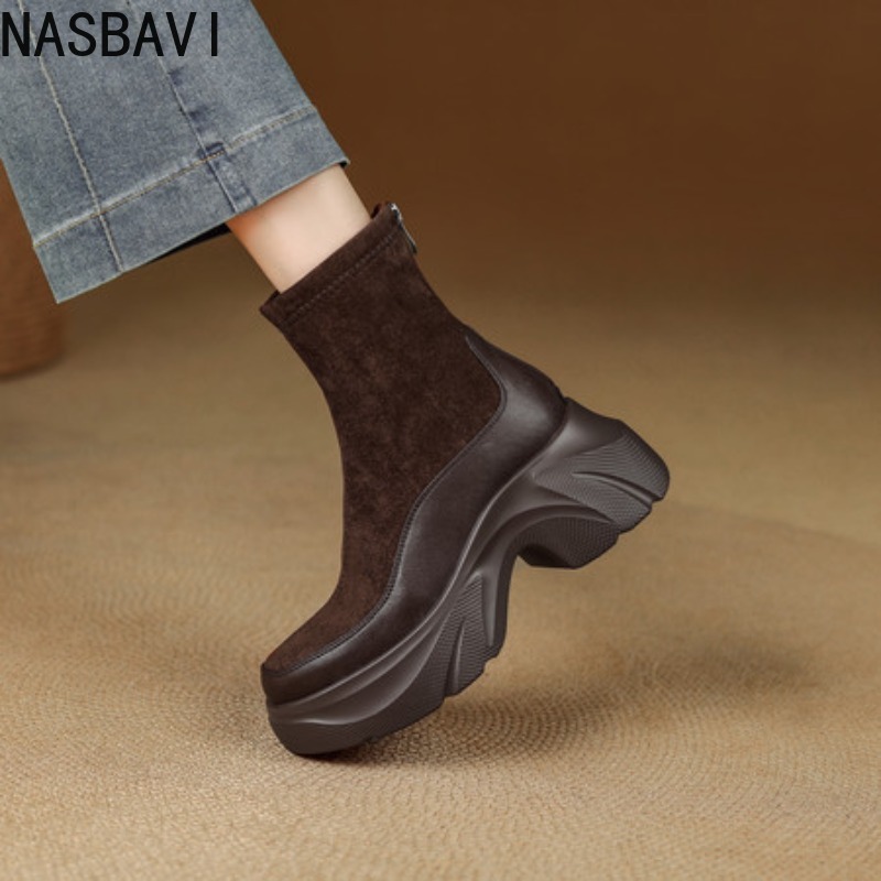 Botas cortas de tacón alto par - Ethnic Wear reseña y precio