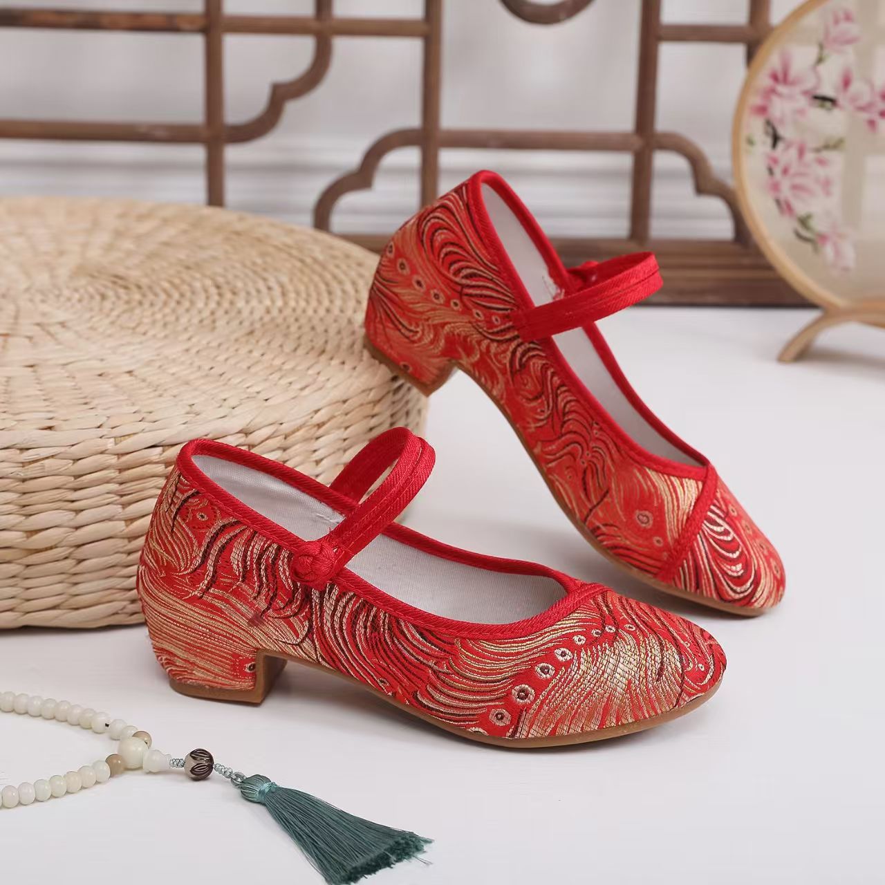 Zapatos Cheongsam de Tacón Cua - Ethnic Fabric reseña y precio